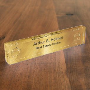 Classy Real Estate Executive Desk Name Plates