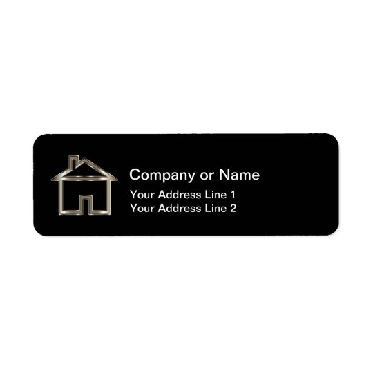 Classy Real Estate House Symbol Return Address Label