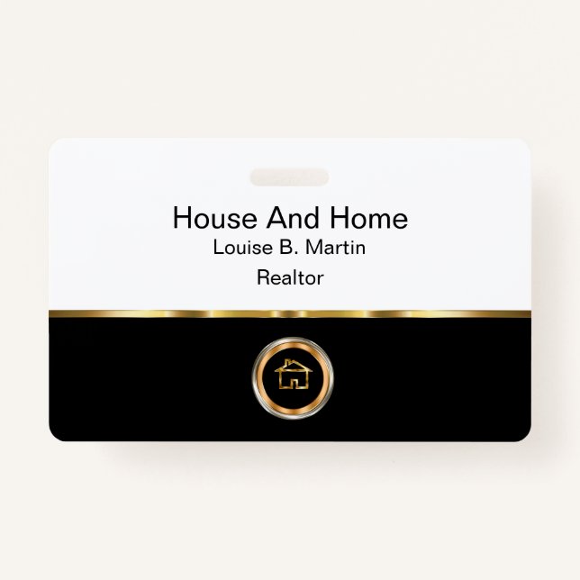 Classy Real Estate Theme Badge (Front)