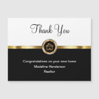 Classy Realtor Magnetic Thank You Cards