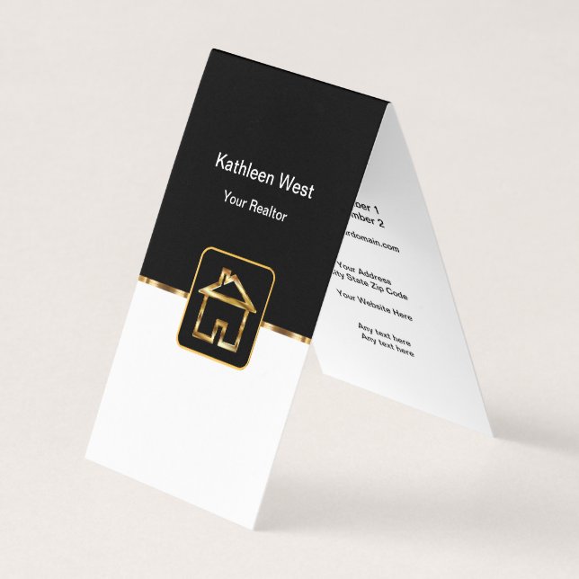 Classy Realtor Two Fold Business cards (Front)