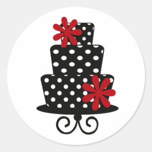 Classy Red & Black Stickers