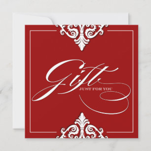 Classy Red Damask Gift Certificate