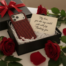 Classy Red POlka dots pattern On Stylish Black