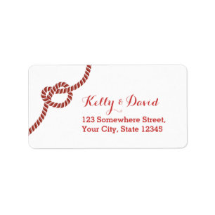 Classy Red Rope Knot Return Address Labels