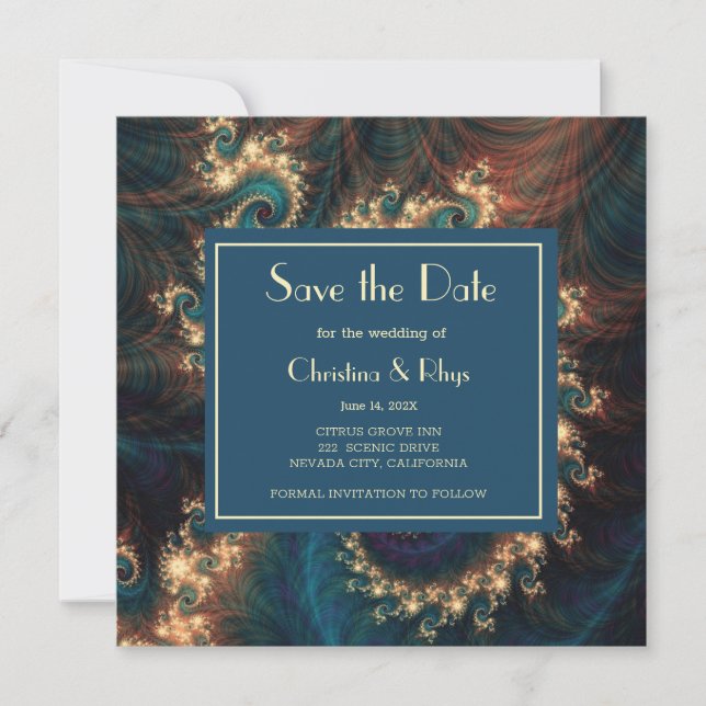 Classy Red Save The Date (Front)