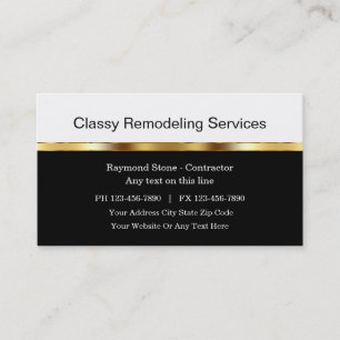 Classy Remodeling Business Cards