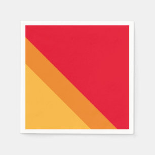 Classy Retro Red Orange Yellow Tropical Stripes Napkin