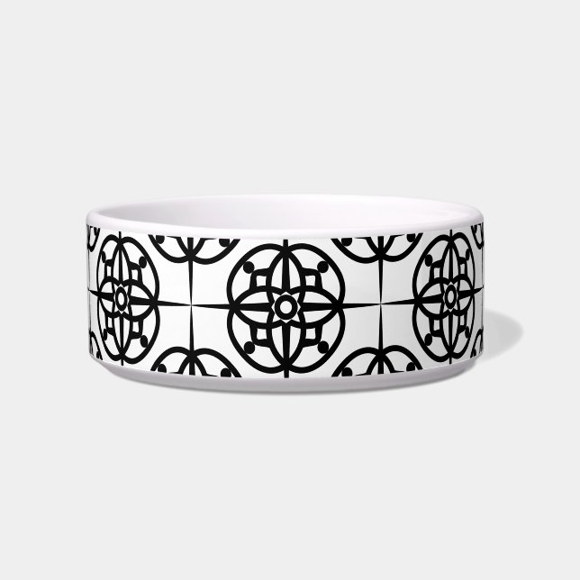 Classy Retro Vibe Geometric Pattern Bowl (Front)