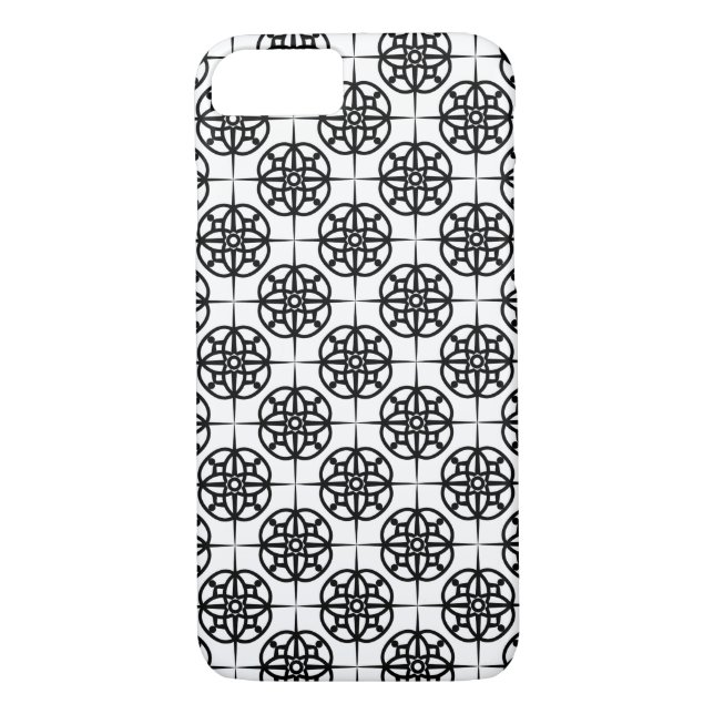Classy Retro Vibe Geometric Pattern Case-Mate iPhone Case (Back)
