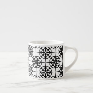 Classy Retro Vibe Geometric Pattern Espresso Cup