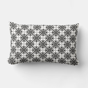 Classy Retro Vibe Geometric Pattern Lumbar Pillow