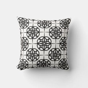 Classy Retro Vibe Geometric Pattern Throw Pillow