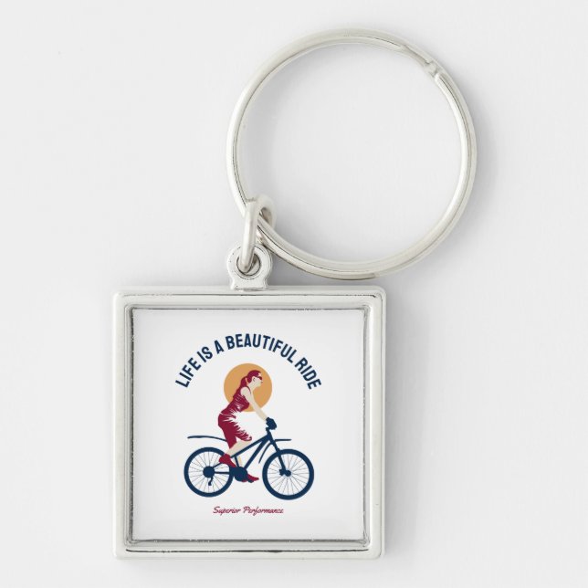Classy Rider - Life is a Beautiful Ride Keychain (Front)