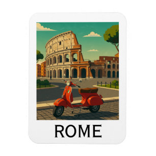 Classy Rome Italy Colosseum Vintage Travel Magnet