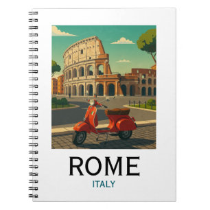 Classy Rome Italy Colosseum Vintage Travel Notebook