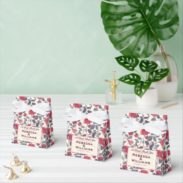 Classy Rose Favour Box For Garden Themed Party (Multiple)