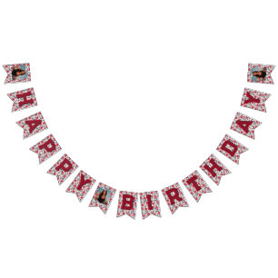 Classy Rose Floral Nature-Inspired Parties Bunting Flags