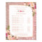 Classy Rose Gold Glitter Floral Beauty Salon Menu