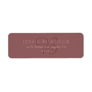 Classy Rose Taupe Return Address