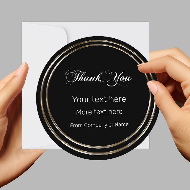 Classy Round Style Thank You Cards With Envelopes (Creator Uploaded)