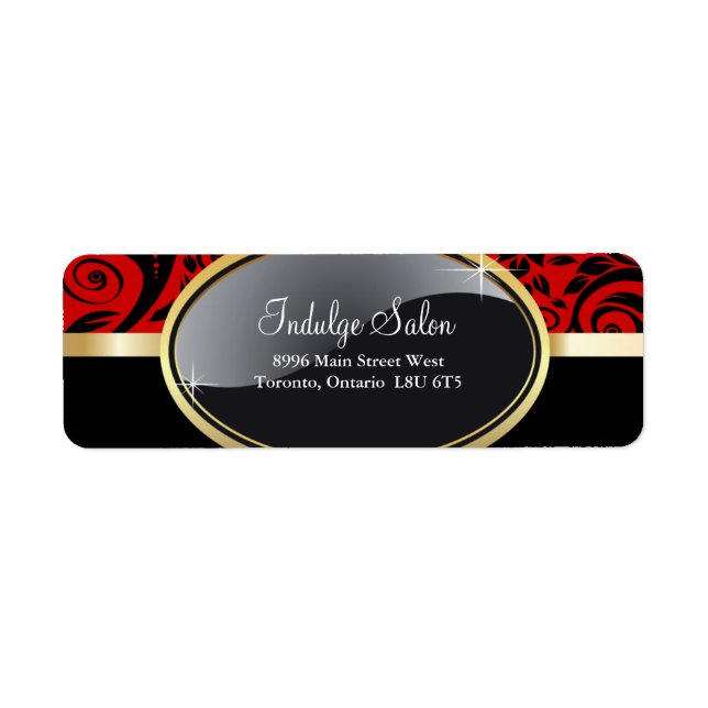 Classy Salon and Spa Return Address Labels (Front)