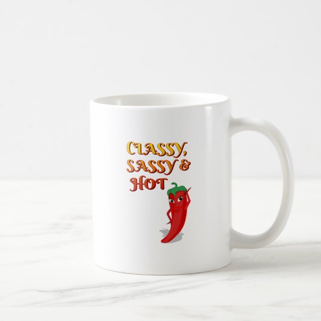 Classy Sassy And Hot Pepper Diva Coffee Mug (Right)