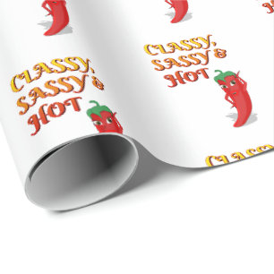 Classy Sassy And Hot Pepper Diva Wrapping Paper