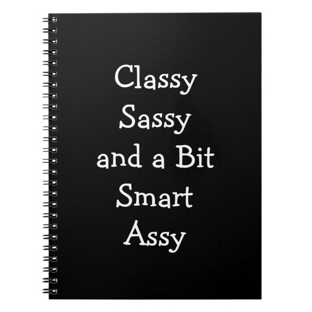 Classy Sassy et un peu Smart Assy Carnet amusant (Devant)