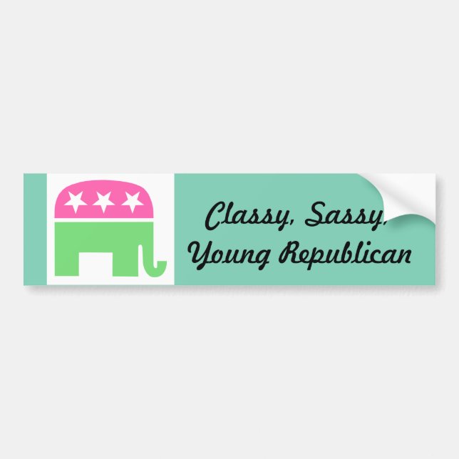 Classy, Sassy, Young Republican Bumper Sticker (Front)
