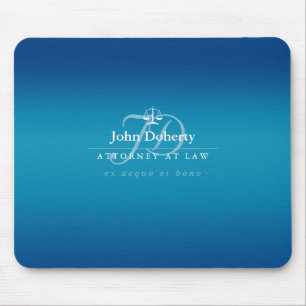 Classy Scales of Justice   Blue Mouse Pad
