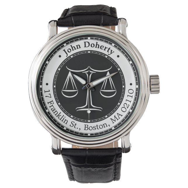 Classy Scales of Justice | Lawyer Watch (Front)