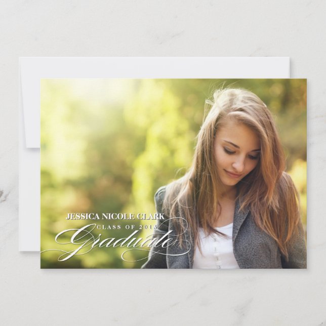 Classy Script 2013 Graduate Photo Invite (Front)