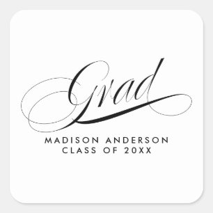 Classy Script Grad Party Envelope Seal