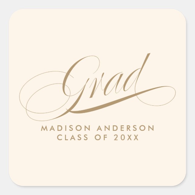 Classy Script Grad Party Envelope Seal (Front)