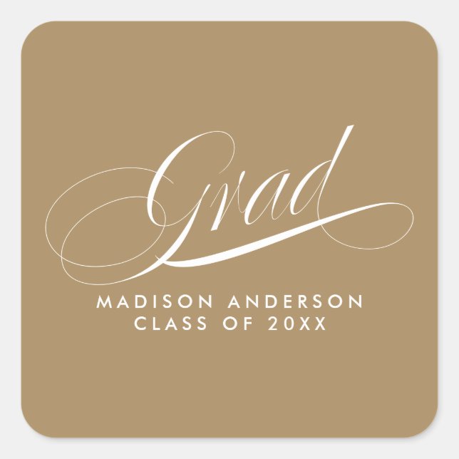 Classy Script Grad Party Envelope Seal (Front)