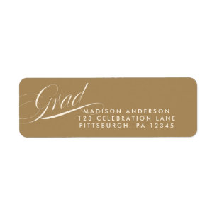 Classy Script Graduation Return Address Sticker