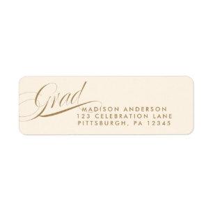 Classy Script Graduation Return Address Sticker