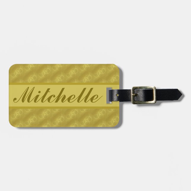 Classy Scriptograph Monogrammed Luggage Tag (Front Horizontal)