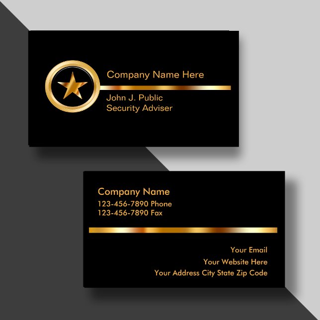Classy Security Business Cards (Creator Uploaded)