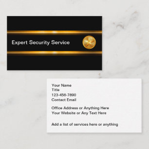Classy Security Services Modern Business Cards