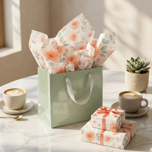 Classy Shabby Chic Floral Art Pattern Tissue Paper