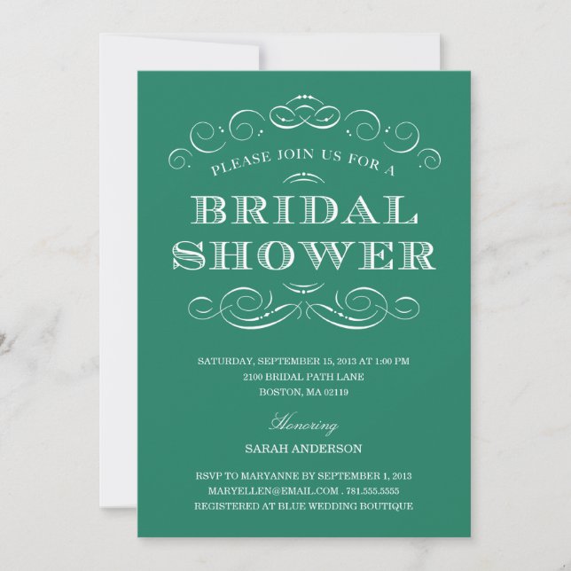 CLASSY SHOWER | BRIDAL SHOWER INVITATION (Front)