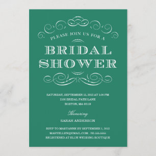 CLASSY SHOWER   BRIDAL SHOWER INVITATION