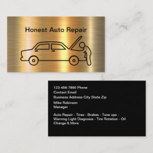 Classy Simple Automotive Repair Service Business Card