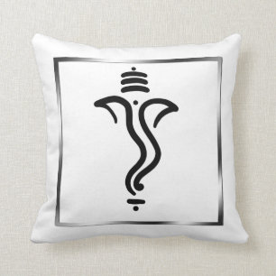 Classy Simple Ganesha/Indian God Throw Pillow