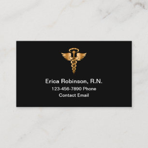 Classy Simple Registered Nurse Angel Business Card