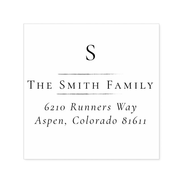 Classy Simple Return Address Self-inking Stamp (Design)