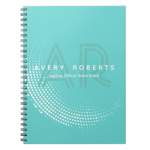 Classy Sky Blue Elegant geometric Professional Notebook