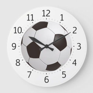 Classy Soccer Ball   Cool Gifts Large Clock